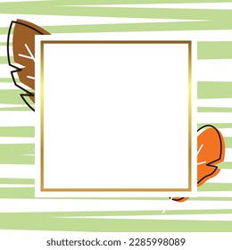 fondo primaveral con decoración de silueta de hoja, con espacio libre para el texto. Plantilla para banner, afiche, medios sociales, tarjeta de saludo.