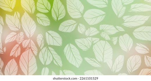 Spring background of leaves, vector design