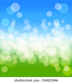 spring background with lights effects. vector