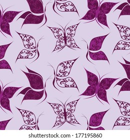 Spring background with lovely butterflies