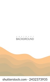 Spring background with paper waves and seacoast for banner, invitation, poster or web site design. Paper cut style,