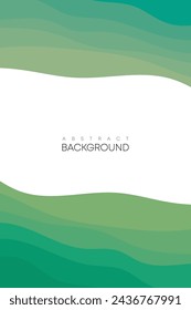 Spring background with paper waves and seacoast for banner, invitation, poster or web site design. Paper cut style,