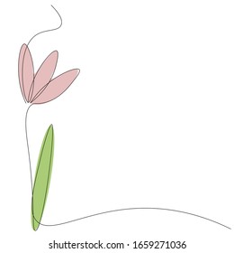 Spring background, pink flowers vector illustration