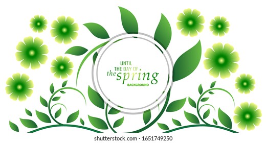 Fondo de primavera con tonos verdes refrescantes - vectorial