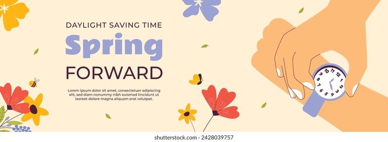 Spring Background. Spring season background. Cartoon Vector illustration design for Poster, Banner, Flyer, Greeting, Card, Cover, Post, Promotion. beautiful and colorful plants, leaves and flowers.