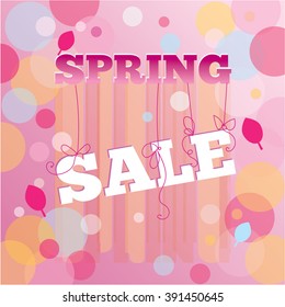 Spring Background with text, Spring sale