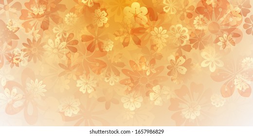 Fondo primaveral de varias flores de colores amarillos