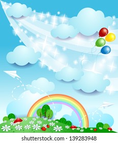 Spring background, vector