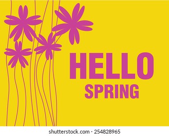 Spring background vector. 