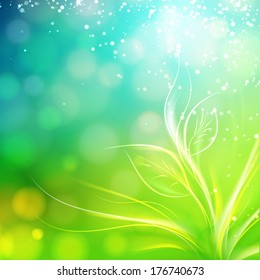 Spring background. Vector illustration.