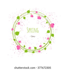 Spring Background. Vector Illustration fresh flowers in blossom
