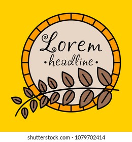 Spring background. Vector typography vintage label in spring flower background for card, banner or web design.