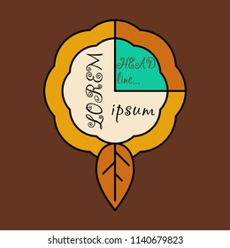 Spring background. Vector typography vintage label in spring flower blurry background for card, banner or web design.