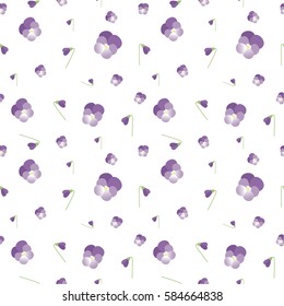Spring background with violets. Vector illustration