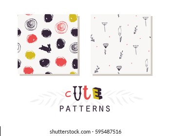 Spring backgrounds patterns in vector.