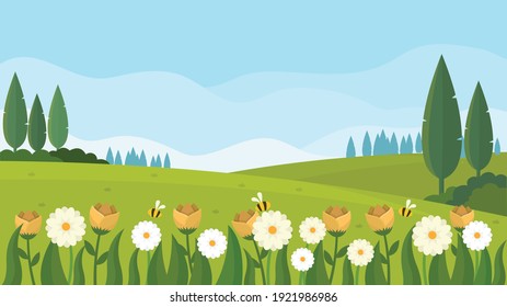 Spring Backround Vector Illustration Image