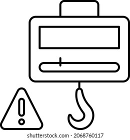 spring balance with wide display Concept Vector Icon Design, Weight Measuring device Error Symbol, Mass balances Sign, calibration and Vibration Stock Illustration