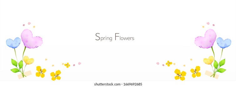 diseño de banner de primavera. varios marcos florales.