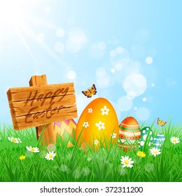spring banner for easter