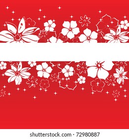 Spring banner with flowers. Vector illustration