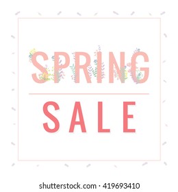 Spring Banner, Poster, Vector illustration.
