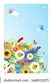 Spring banner set, background for your design. Vector illustration