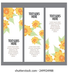 spring banner set. vector