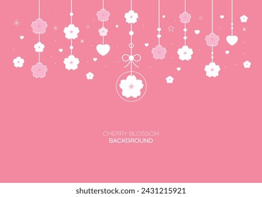 Feder Banner Schablone Kirschblüte Vektor-Design