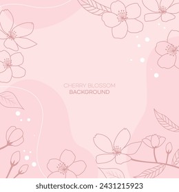 Modèle De Bannière Printanier Création Vectorielle De Fleurs De Cerisiers