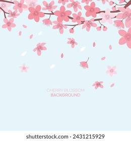 Spring Banner Template Cherry Blossom Vector Design
