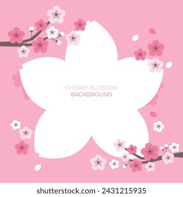 Spring Banner Template Cherry Blossom Vector Design