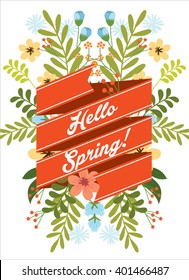 spring banner template vector/illustration