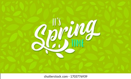 Spring banner. Vector illustration for graphic and web design, marketing material, product promotion, social media, internet advertising, seasonal greeting card, background, presentation template.