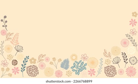 Spring banner. Banner for web page. Spring delicate flowers. Floral ornament