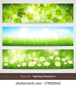 Spring Banners. Vector