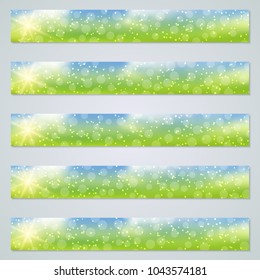 Spring banners vector templates collection