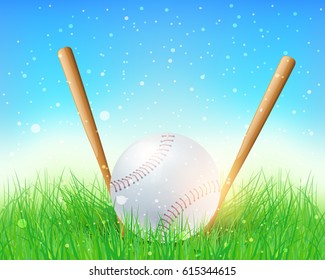 Spring Baseball Vector Background Stock Vector (Royalty Free) 615344615 ...
