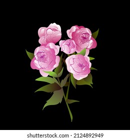 spring beautiful bouquet with peonies 