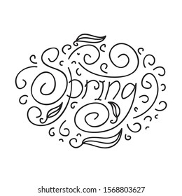 Spring. Beautiful sketch. Vector illustration