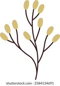 Spring Berries Branch Vector Illustration