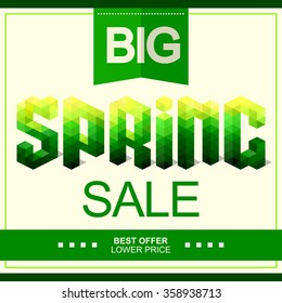Spring Big Sale design template or background for your promotion concept . Creative business promotional 