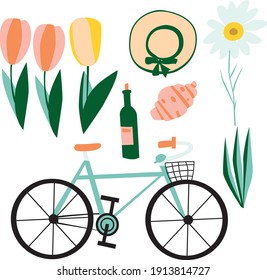 Spring bike vine summer flowers eats 