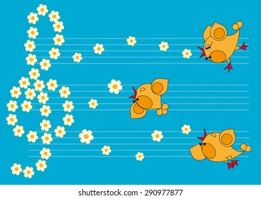 Spring bird choir