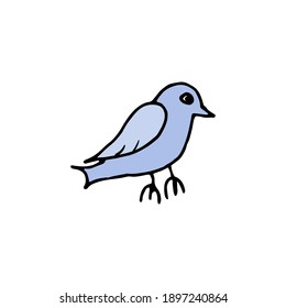 spring bird in vector doodle