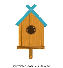 


Spring  birds house   single element. Cute craft houses for birds flat line vector elements white background
