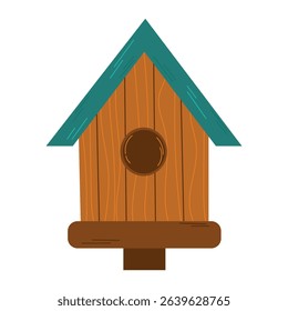 


Spring  birds house   single element. Cute craft houses for birds flat line vector elements white background
