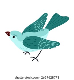 
Spring  birds  single element. Spring singing birds. Vector birds for postcards and t-shirts.
