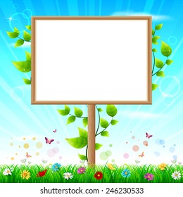 Spring blank sign