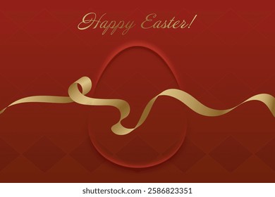 Spring Blessings. Festive Easter background, golden ribbon, faith, resurrection, sacred holiday, prayer, seasonal renewal, spiritual warmth, divine joy, devotion.