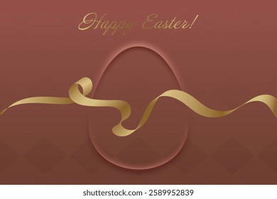 Spring Blessings. Festive Easter background, golden ribbon, faith, resurrection, sacred holiday, prayer, seasonal renewal, spiritual warmth, religious joy, devotion.